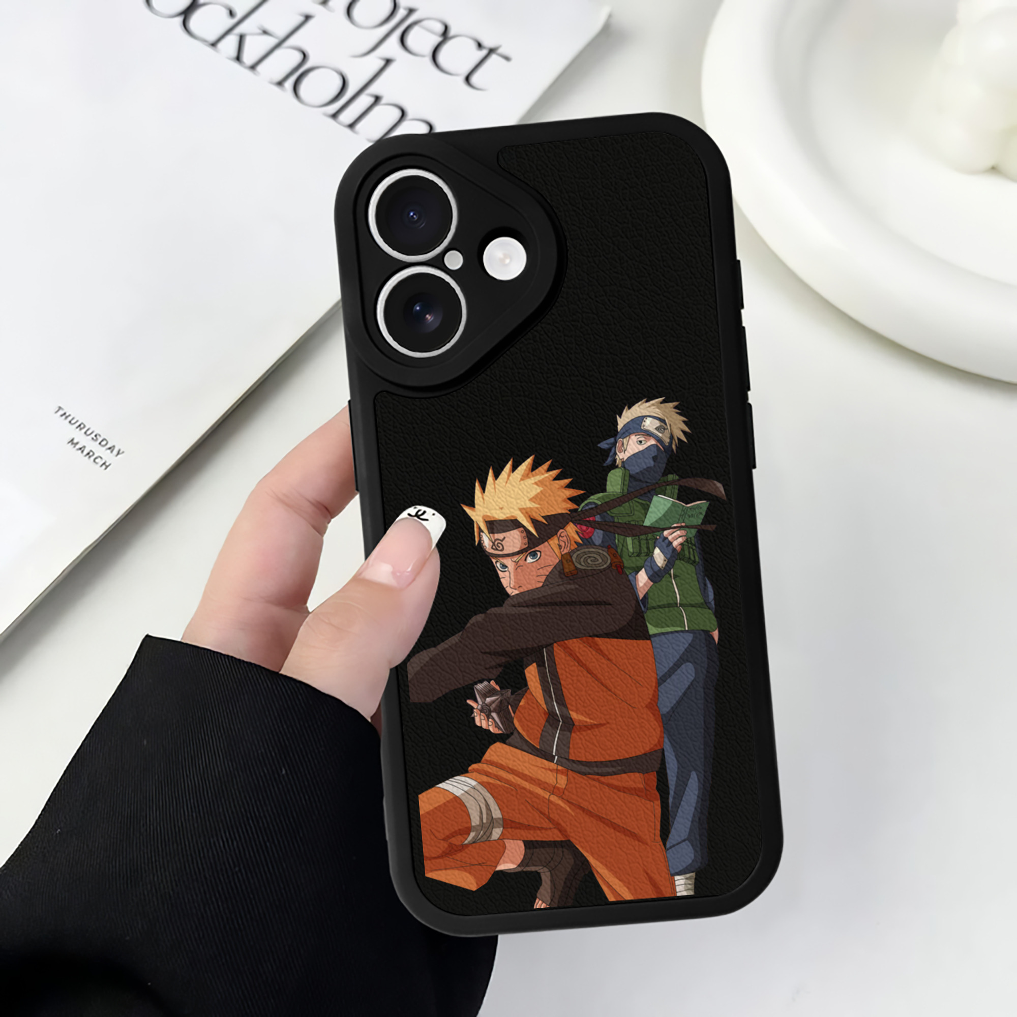 （画像用） NARUTO -ナルト- うずまき ナルト Uzumaki Naruto 【iPhone 16シリーズ対応】シリコンスマホケース（レザー調） 材質：シリコン